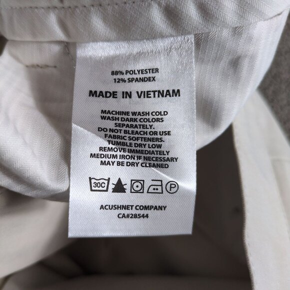 FootJoy Golf Shorts Mens 40 Khaki  9" Performance Stretch Flat Front - Picture 9 of 11